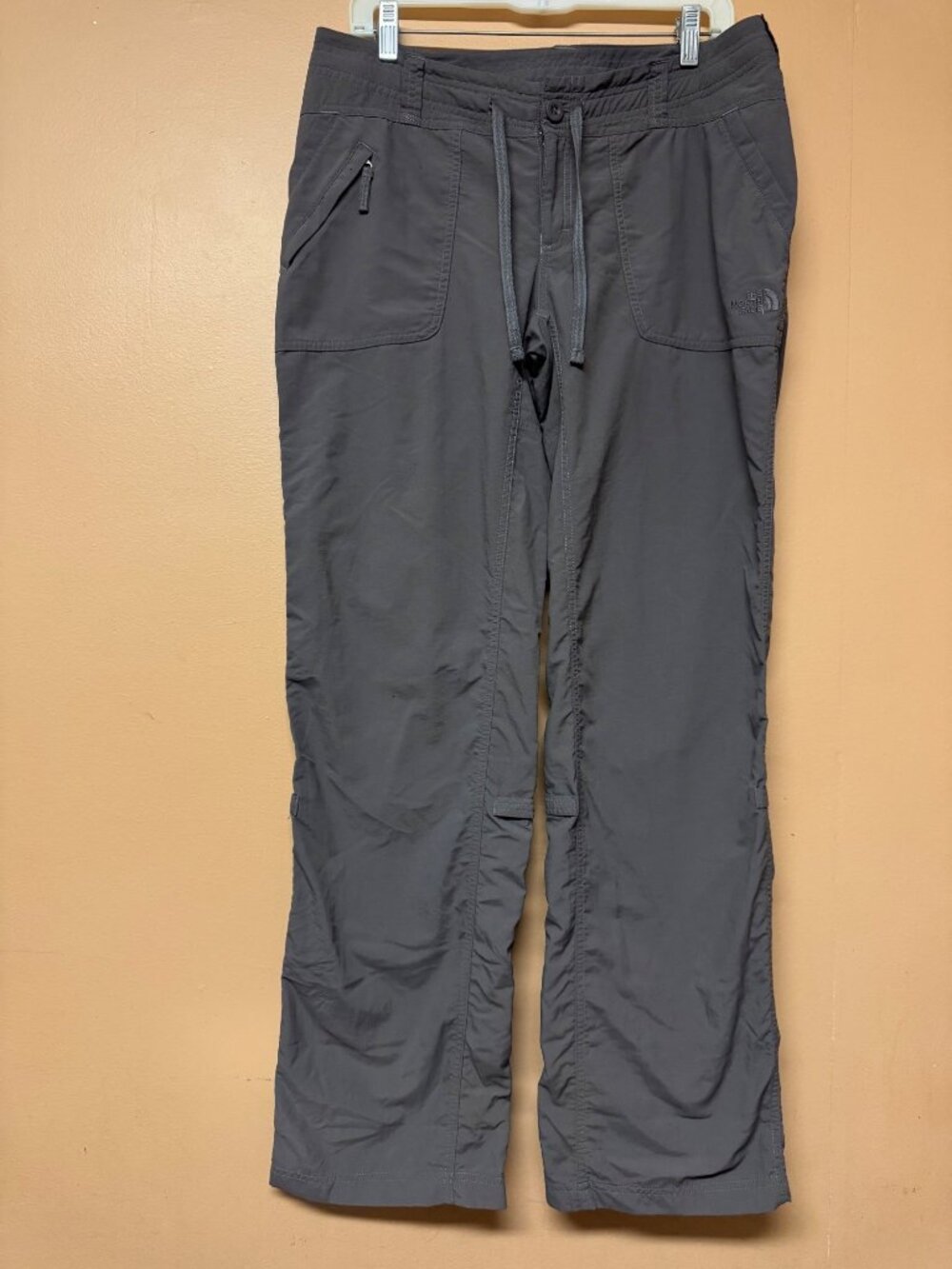 The North Face Paramount Peak Hiking Pants Womens 10 Long Gray Nylon Outdoor Tra